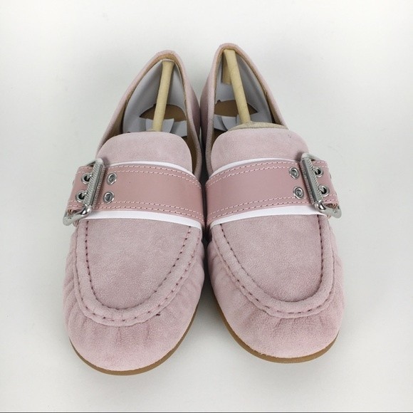 UGG Womens Size 5 Charlotte Pink Suede Leather Moc Toe Slip On Loafers Shoes‎ - Picture 3 of 8